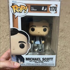 Funko Pop! Michael Scott Vinyl Figure - Black, Gray, and White